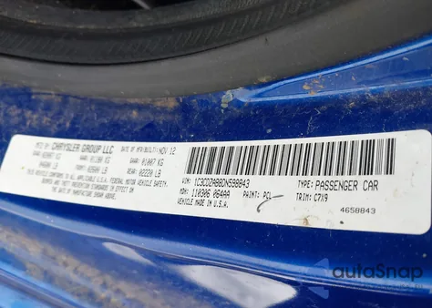 2013 Dodge Avenger Se from USA, damaged, VIN 1C3CDZAB8DN598843